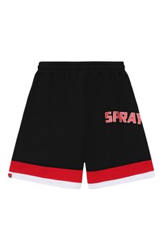 Детские хлопковые шорты SPRAYGROUND черного цвета, арт. SPY1212EBLK | Фото 2 (Материал внешний: Хлопок; Нос: Не проставлено; Случай: Повседневный; Ростовка одежда: 8 лет | 128 см, 10 - 11 лет | 140 - 146см, 12 лет | 152 см, 13 - 15 лет | 158 см, 16 лет | 164 см)