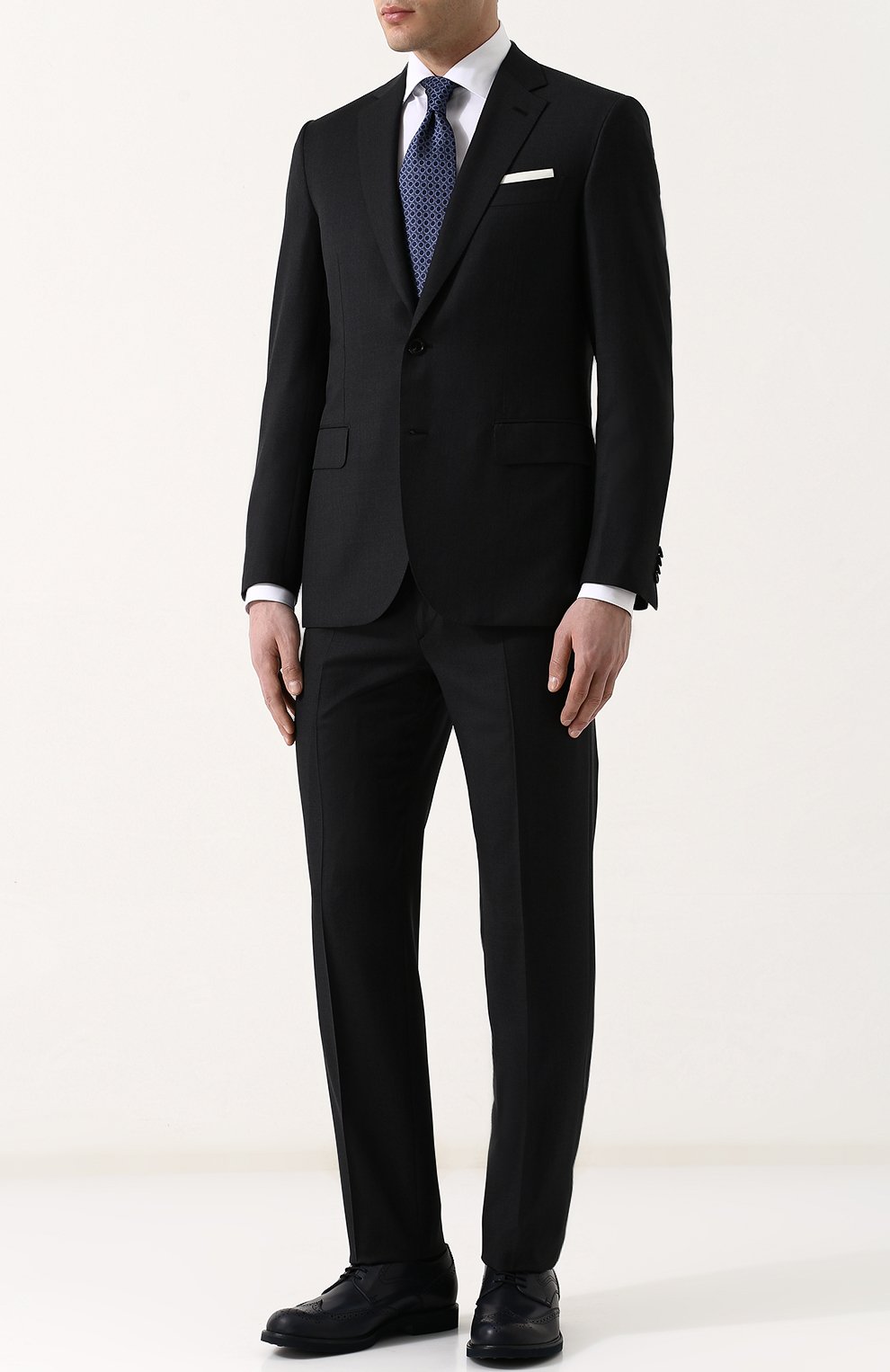 Шерстяной костюм с пиджаком на двух пуговицах BRIONI, арт. RA0G00/PZA16/MADIS0N/2, фото 1