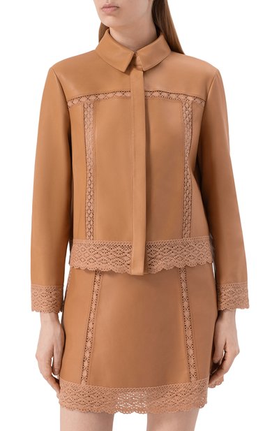 Кожаная куртка MVST бежевого цвета по цене 381500 руб., арт. M26.2PW.L900/NAPPA PL0NGE, фото 3 Кожаная куртка MVST, арт. M26.2PW.L900/NAPPA PL0NGE, фото 3