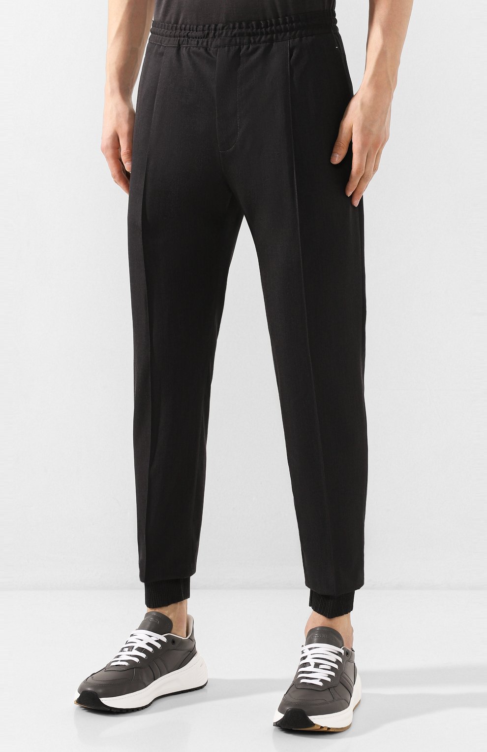 Шерстяные джоггеры BERLUTI темно-серого цвета по цене 78300 руб., арт. R17TCU60-001, фото 3 Шерстяные джоггеры BERLUTI, арт. R17TCU60-001, фото 3