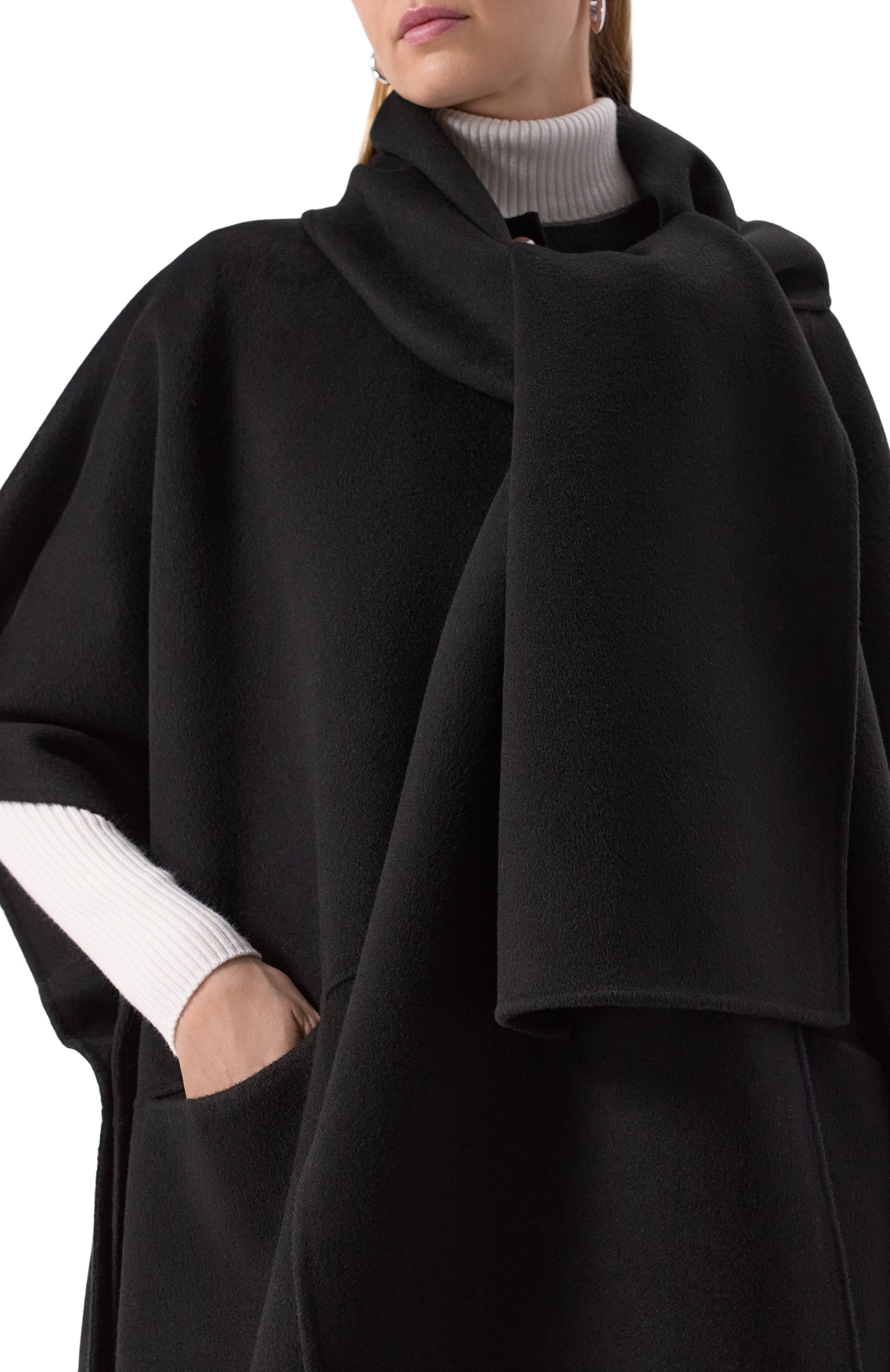 Шерстяной кейп TOTEME, арт. 251-WR04321-FB0006, фото 5