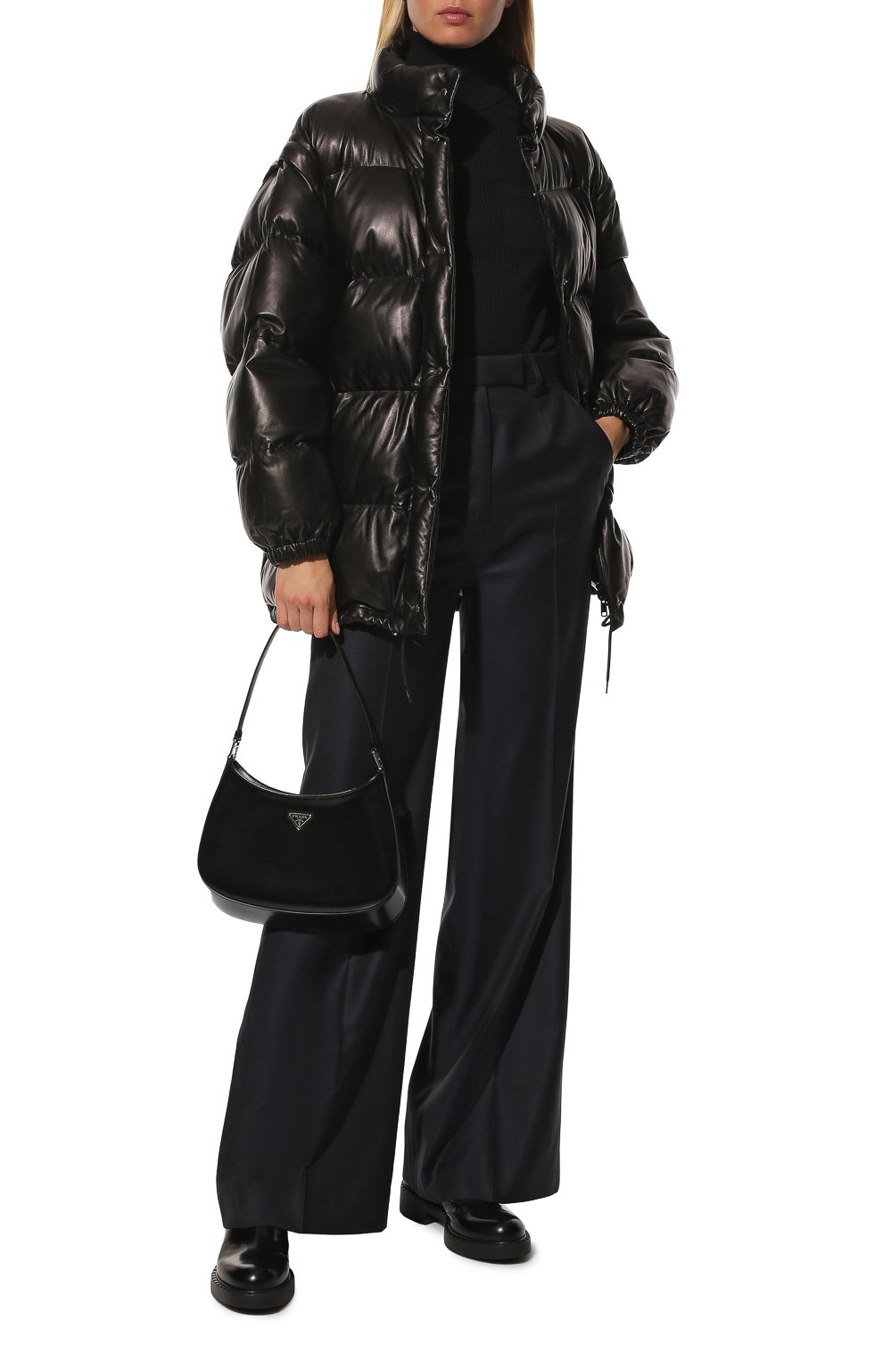 Кожаный пуховик PRADA, арт. 58A041-08P-F0002, фото 2