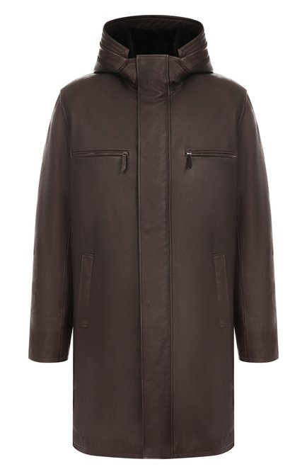 Мужское кожаное пальто с меховой подкладкой MVST, арт. HARLEM/214-00/60