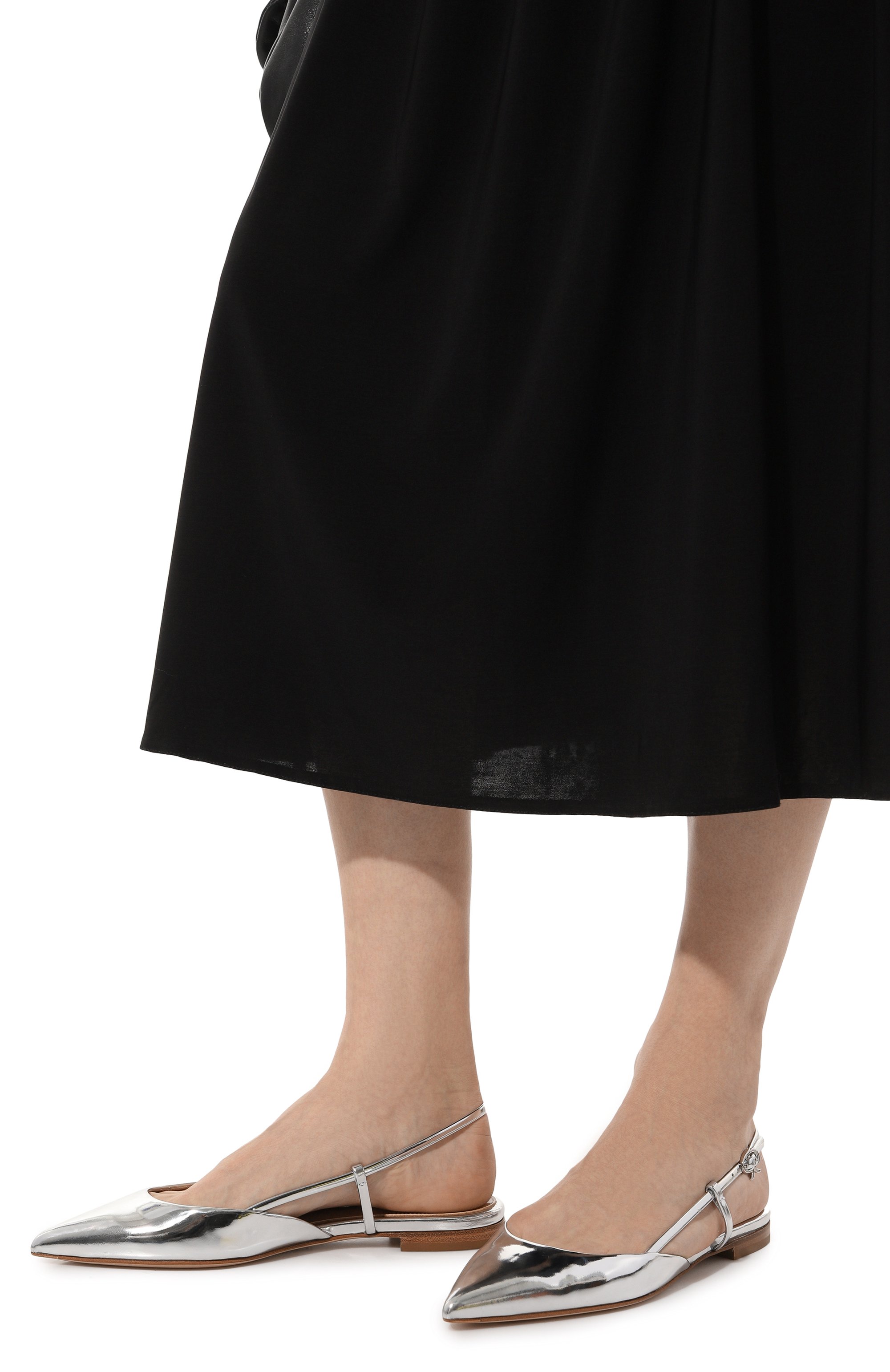 Кожаные балетки ascent GIANVITO ROSSI, арт. G95352.05CU0.METARGE, фото 3