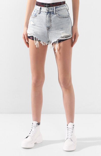 Джинсовые шоры ALEXANDERWANG.T голубого цвета по цене 27750 руб., арт. 4DC1204574, фото 3 Джинсовые шоры ALEXANDERWANG.T, арт. 4DC1204574, фото 3