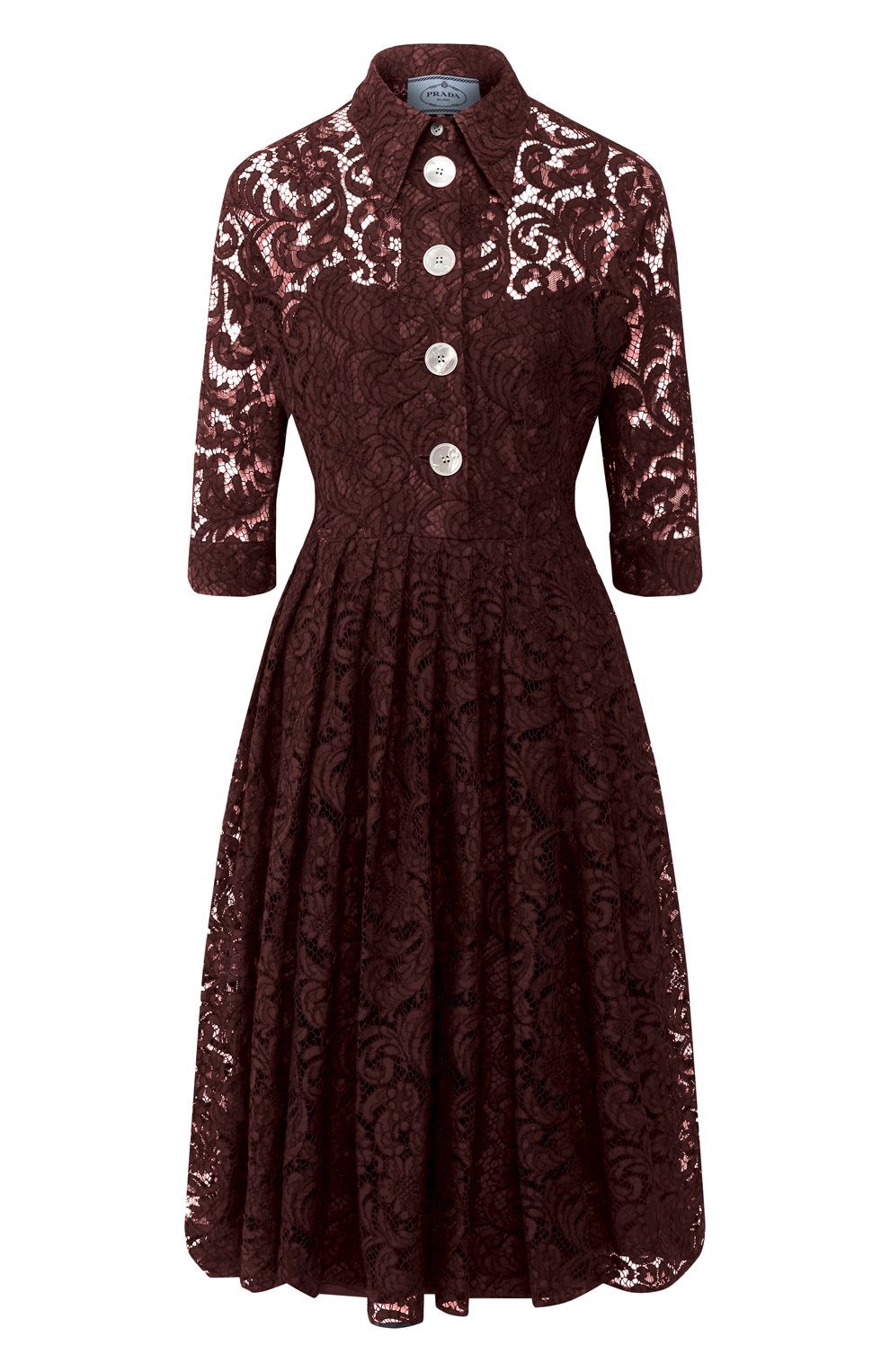 Платье из смеси хлопка и вискозы PRADA, арт. P3A94-1SA4-F0324, фото 1