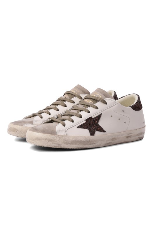 Кожаные кеды Super-Star Golden Goose Deluxe Brand GWF00101.F008122 Белый GWF00101.F008122