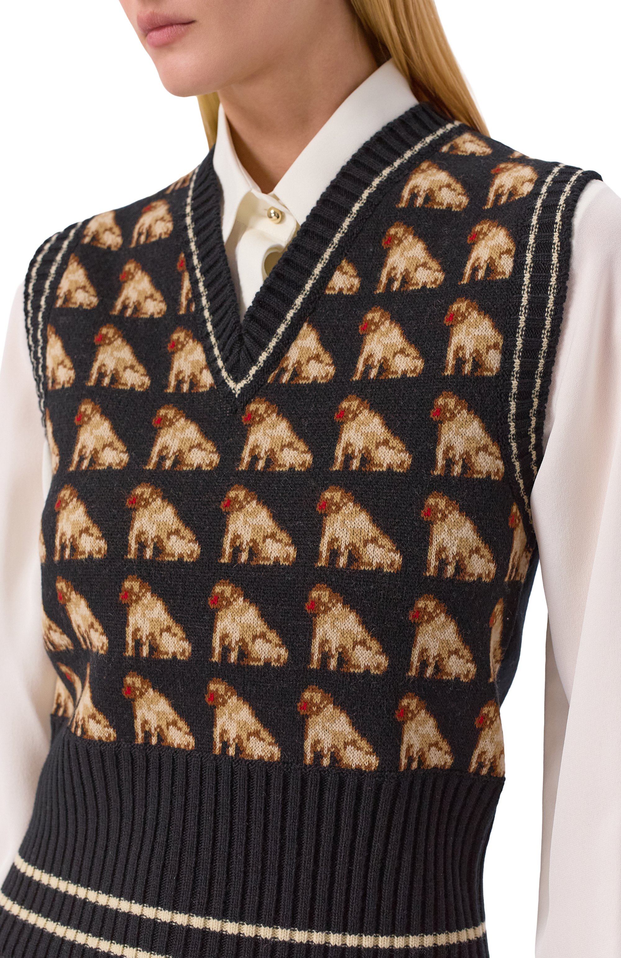 Шерстяной жилет VALENTINO, арт. 7B3K400P9K3, фото 5