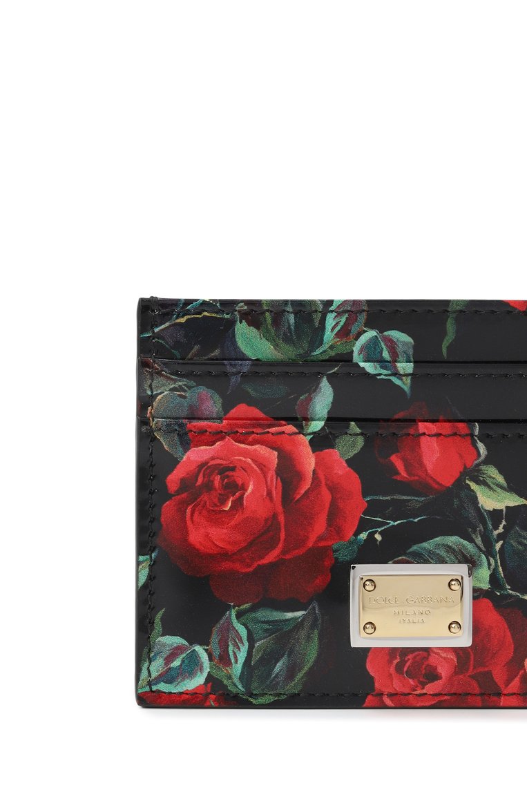 Женский кожаный футляр для кредитных карт DOLCE & GABBANA разноцветного цвета, арт. BI0330/A6023 | Фото 4 (Нос: Не проставлено; Материал: Натуральная кожа)