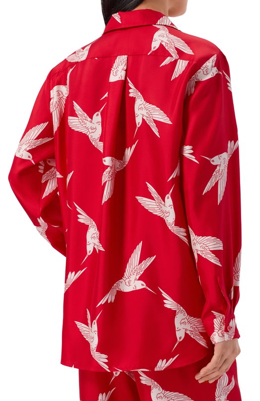 Шелковая блузка OLOLOL OLBL071/6010.COLIBRI600 Красный  OLBL071/6010.COLIBRI600 Фото 4