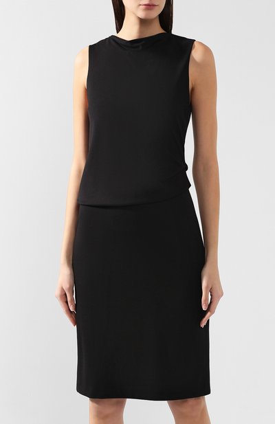 Платье из вискозы GIORGIO ARMANI черного цвета по цене 105000 руб., арт. 3GAA75/AJDRZ, фото 3 Платье из вискозы GIORGIO ARMANI, арт. 3GAA75/AJDRZ, фото 3