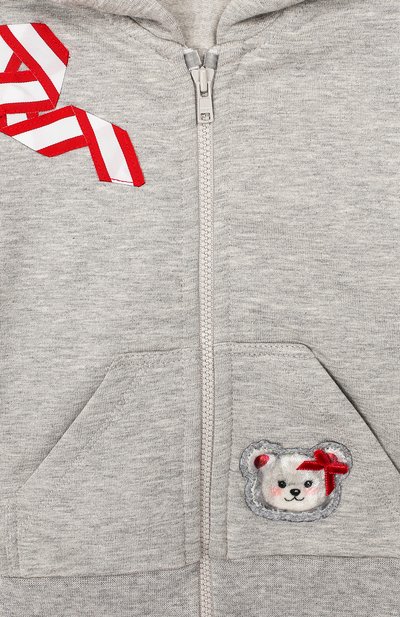 Хлопковая толстовка с капюшоном MONNALISA, арт. 394802AK, фото 3