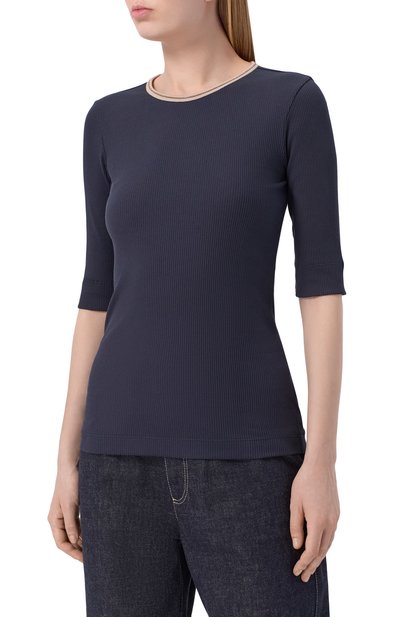 Хлопковый пуловер BRUNELLO CUCINELLI, арт. MG902D0300, фото 3