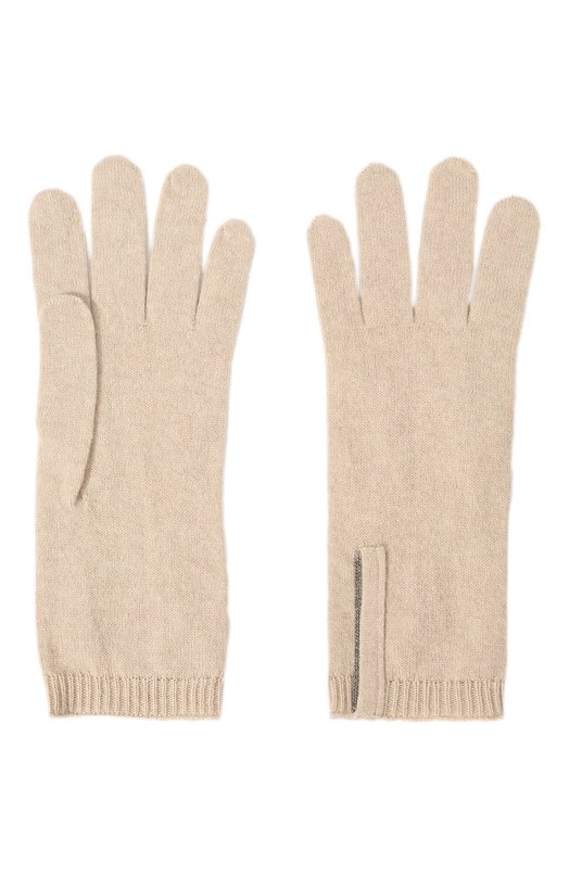 Кашемировые перчатки Brunello Cucinelli M12147189 Кремовый  M12147189 Фото 2