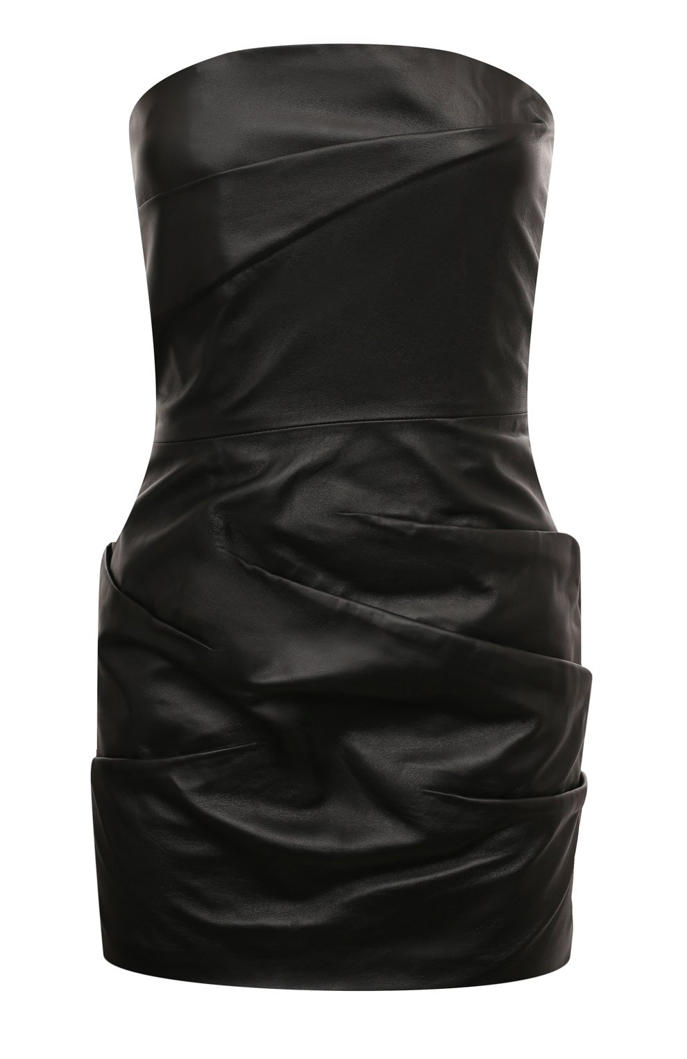 Кожаное платье THE ATTICO черного цвета по цене 199500 руб., арт. 247WCA361, фото 1 Кожаное платье THE ATTICO, арт. 247WCA361, фото 1
