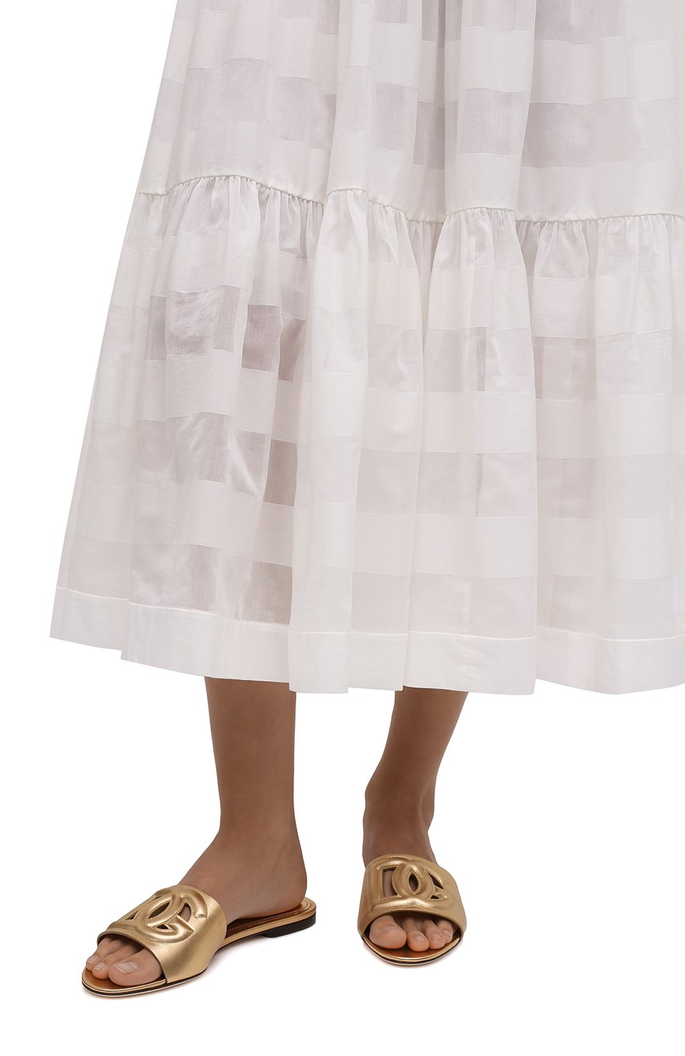 Кожаные шлепанцы bianca DOLCE & GABBANA, арт. CQ0436/A1016, фото 3