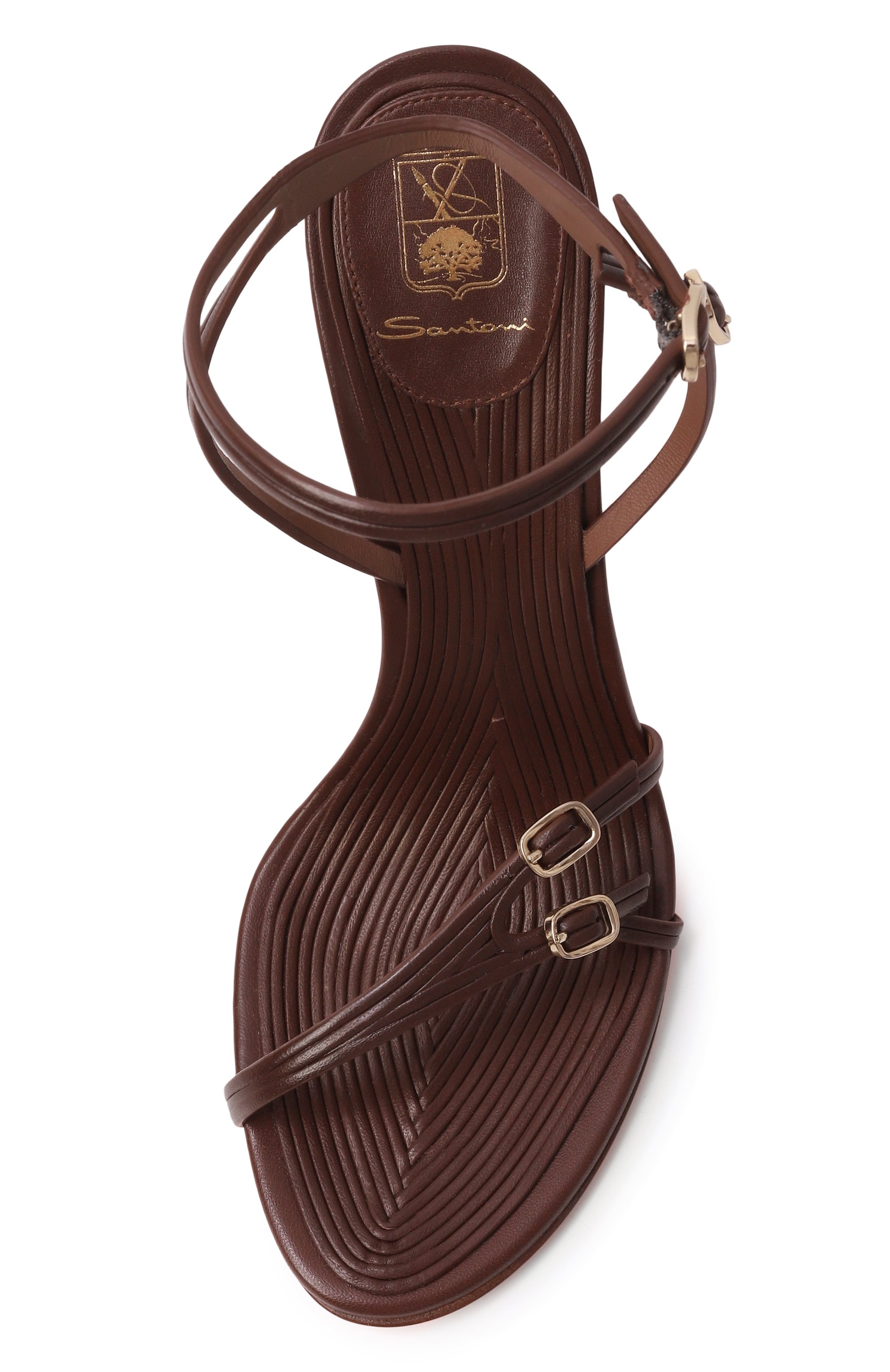 Кожаные босоножки SANTONI, арт. WHLG71957UT2TFEN, фото 6