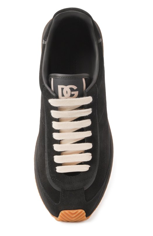 Замшевые кроссовки DG Runner Dolce & Gabbana CS2287/A9U95 Чёрный  CS2287/A9U95 Фото 6