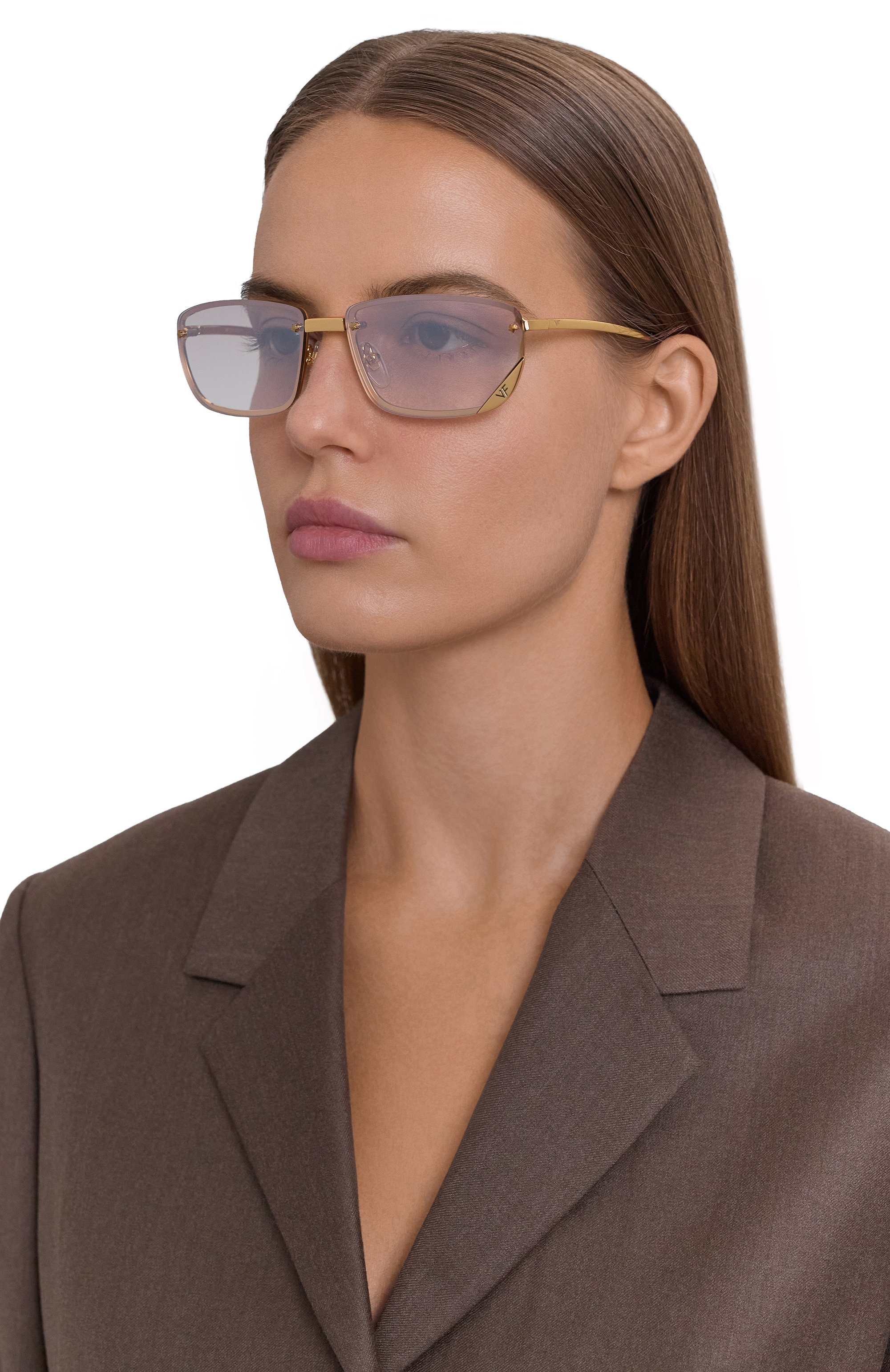 Солнцезащитные очки VINTAGE FRAMES, арт. VF CELEBRITY 24KT G0LD/SM0KE BR0WN, фото 3