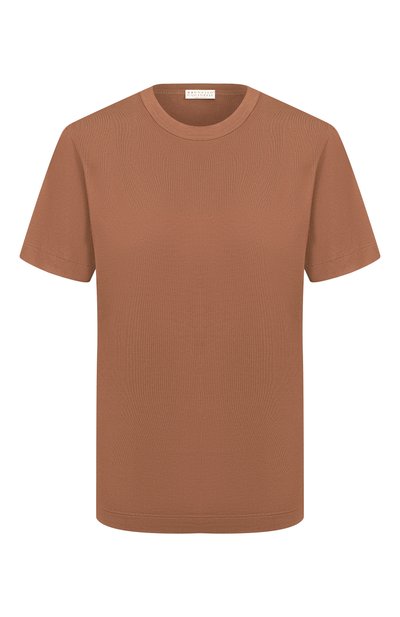 Женская хлопковая футболка BRUNELLO CUCINELLI, арт. MPT81BI100