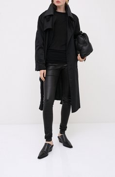 Женский пуловер из вискозы и шелка RICK OWENS черного цвета, арт. RP20F2202/RC | Фото 2 (Рукава: Длинные; Длина (для топов): Удлиненные; Материал внешний: Вискоза; Женское Кросс-КТ: Пуловер-одежда; Стили: Кэжуэл, Минимализм, Классический; Материал сплава: Проставлено; Драгоценные камни: Проставлено)