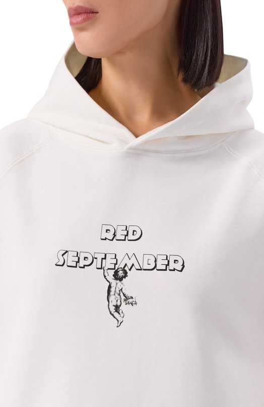 Хлопковое худи Red September 825.01.HDY19.10 Белый  825.01.HDY19.10 Фото 5
