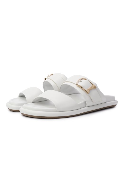 Кожаные шлепанцы Santoni WHXG71510G0MTZZF Белый WHXG71510G0MTZZF