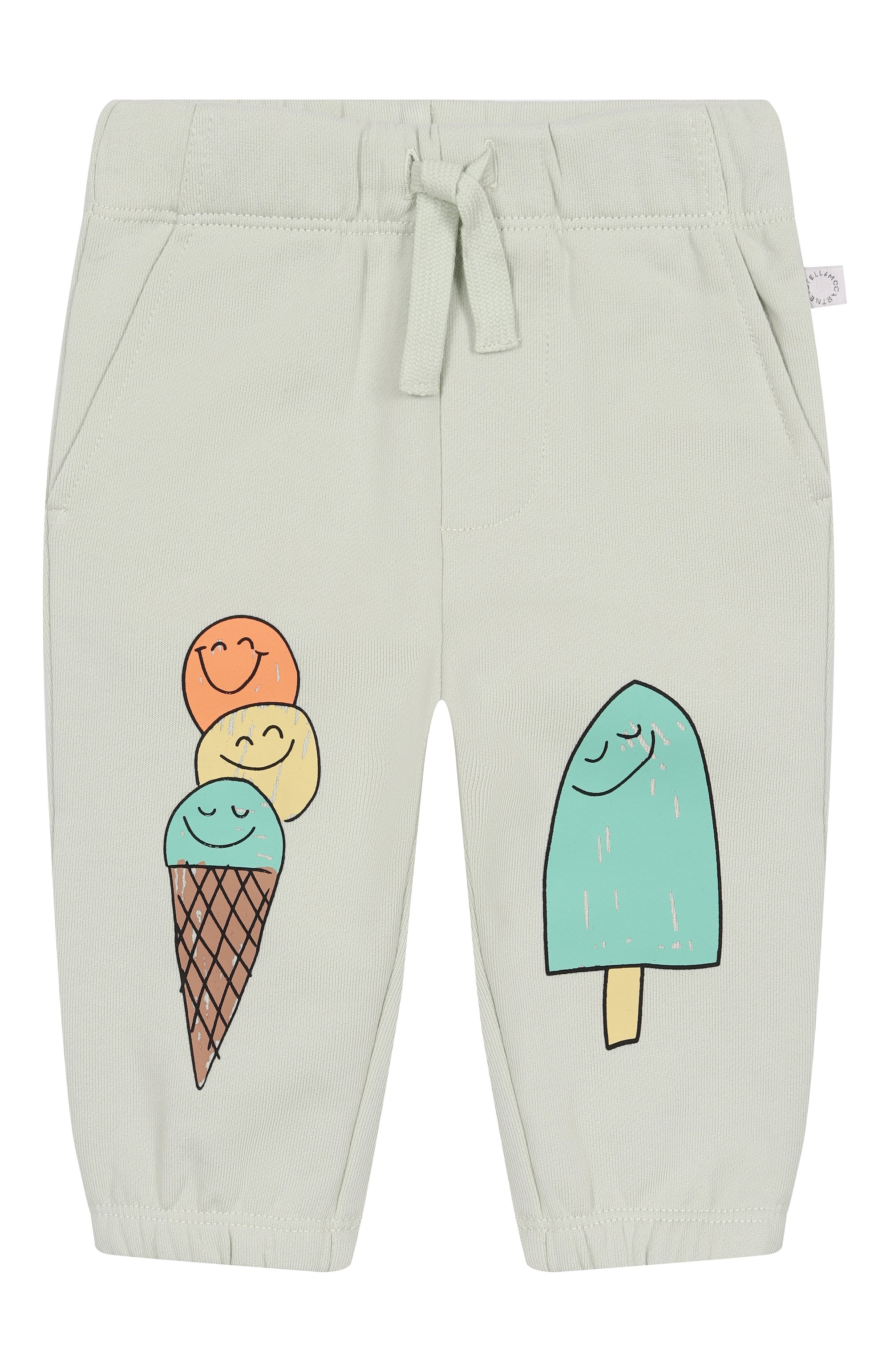 Хлопковые джоггеры STELLA MCCARTNEY светло-зеленого цвета по цене 9950 руб., арт. TW6640, фото 1 Хлопковые джоггеры STELLA MCCARTNEY, арт. TW6640, фото 1