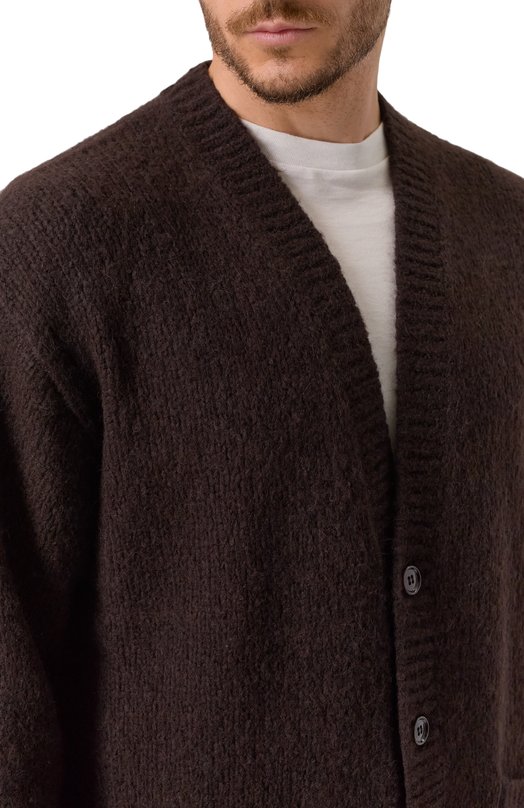 Шерстяной кардиган Dries Van Noten 021224-2709-704 Коричневый  021224-2709-704 Фото 5