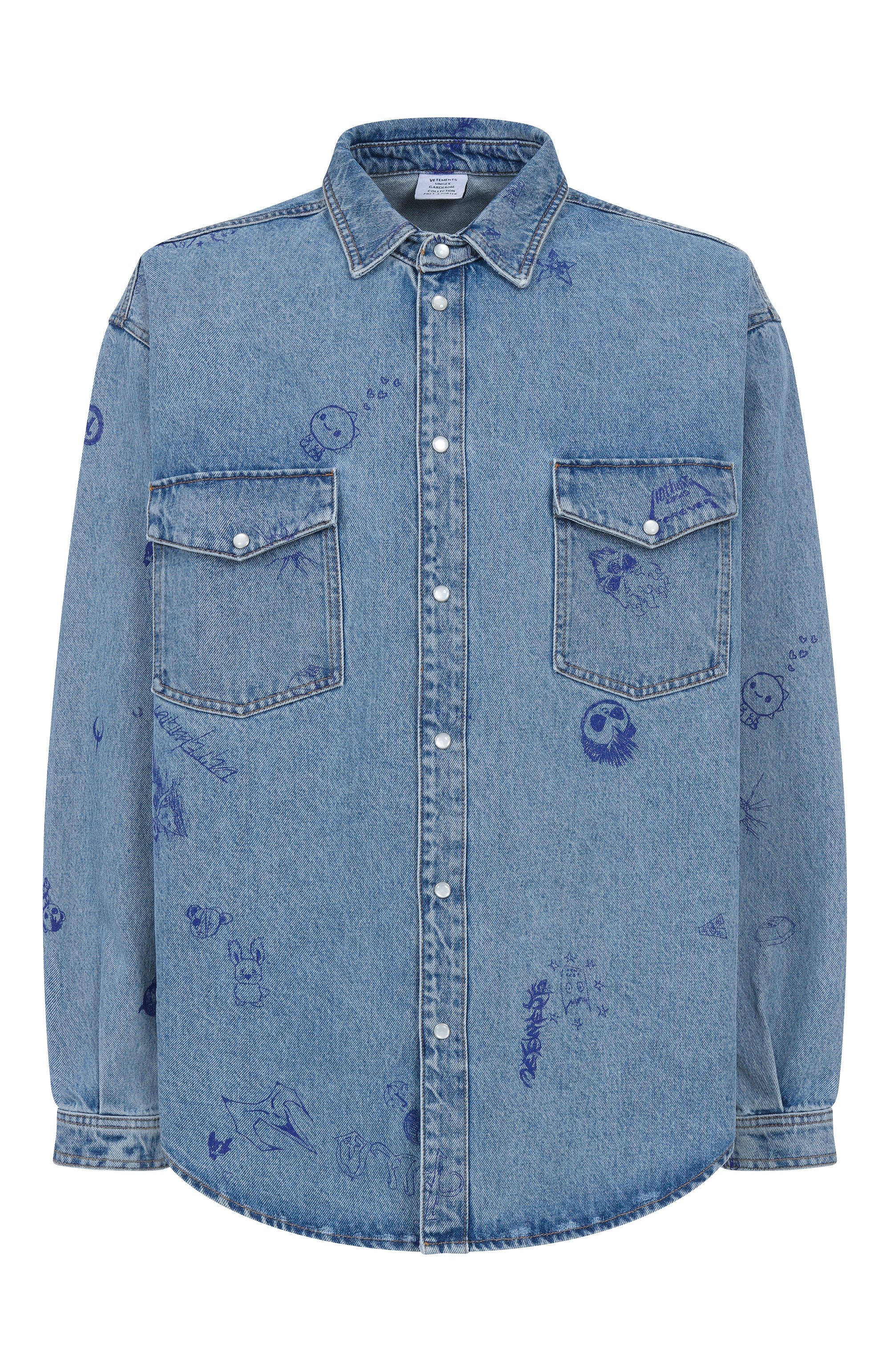 Джинсовая рубашка VETEMENTS, арт. UE54SH160N/2801 DENIM, фото 1