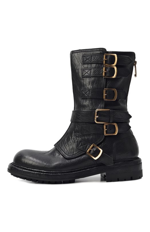 Кожаные сапоги Dolce & Gabbana A70163/AW352 Чёрный  A70163/AW352 Фото 4