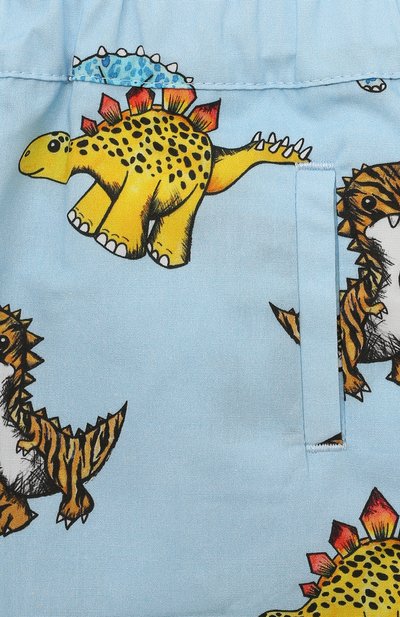 Хлопковые шорты ROBERTO CAVALLI голубого цвета по цене 13350 руб., арт. QJT225/4FF59/06M-12M, фото 3 Хлопковые шорты ROBERTO CAVALLI, арт. QJT225/4FF59/06M-12M, фото 3