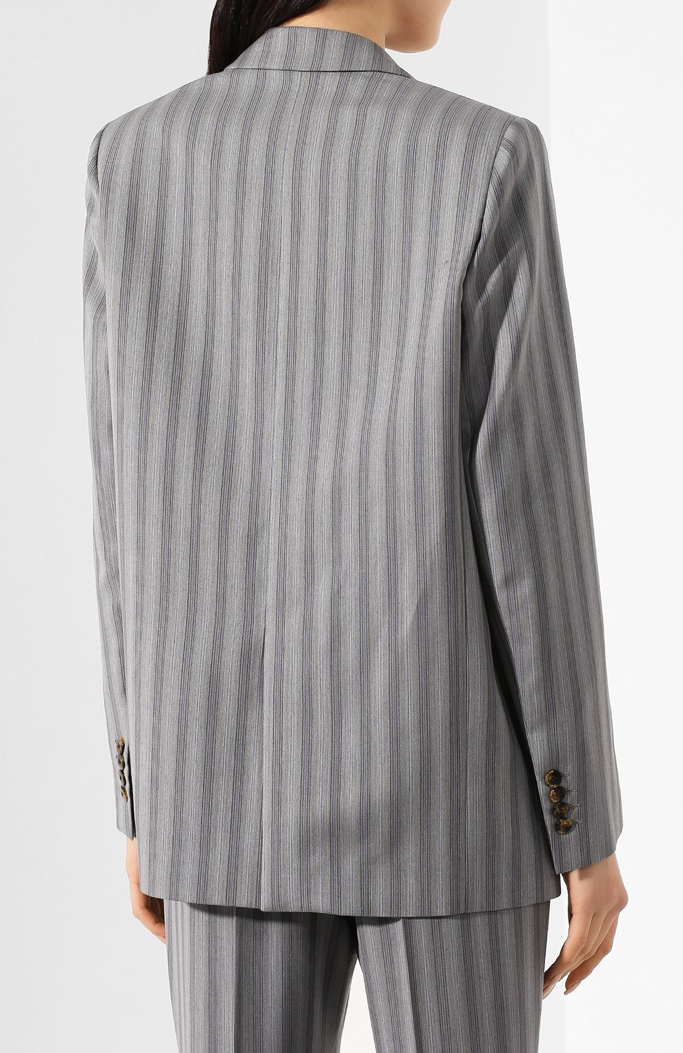 Шерстяной жакет ACNE STUDIOS серого цвета по цене 69950 руб., арт. AH0069/W, фото 4 Шерстяной жакет ACNE STUDIOS, арт. AH0069/W, фото 4