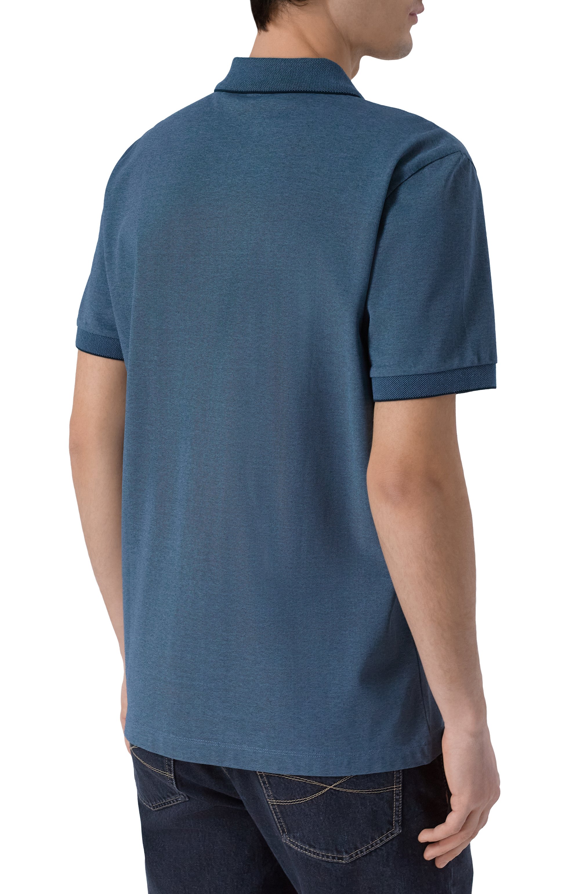 Поло BOSS синего цвета по цене 19950 руб., арт. 50554117, фото 4 Поло BOSS, арт. 50554117, фото 4