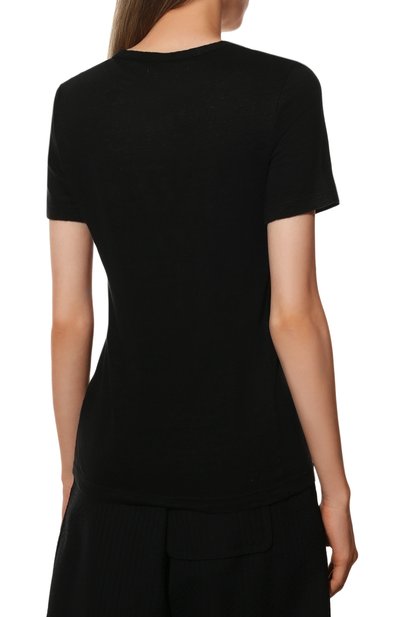 Льняная футболка ISABEL MARANT ETOILE черного цвета по цене 15150 руб., арт. TS0378-00M004E/KILIANN, фото 4 Льняная футболка ISABEL MARANT ETOILE, арт. TS0378-00M004E/KILIANN, фото 4