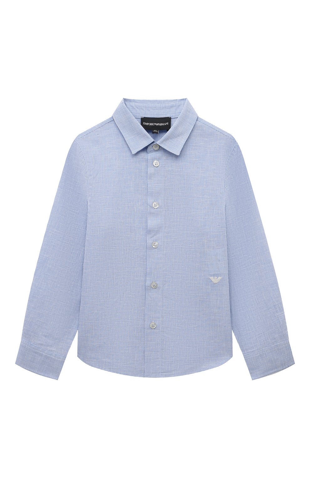 Рубашка из хлопка и льна EMPORIO ARMANI, арт. 3D4CJD/4N8JZ, фото 1