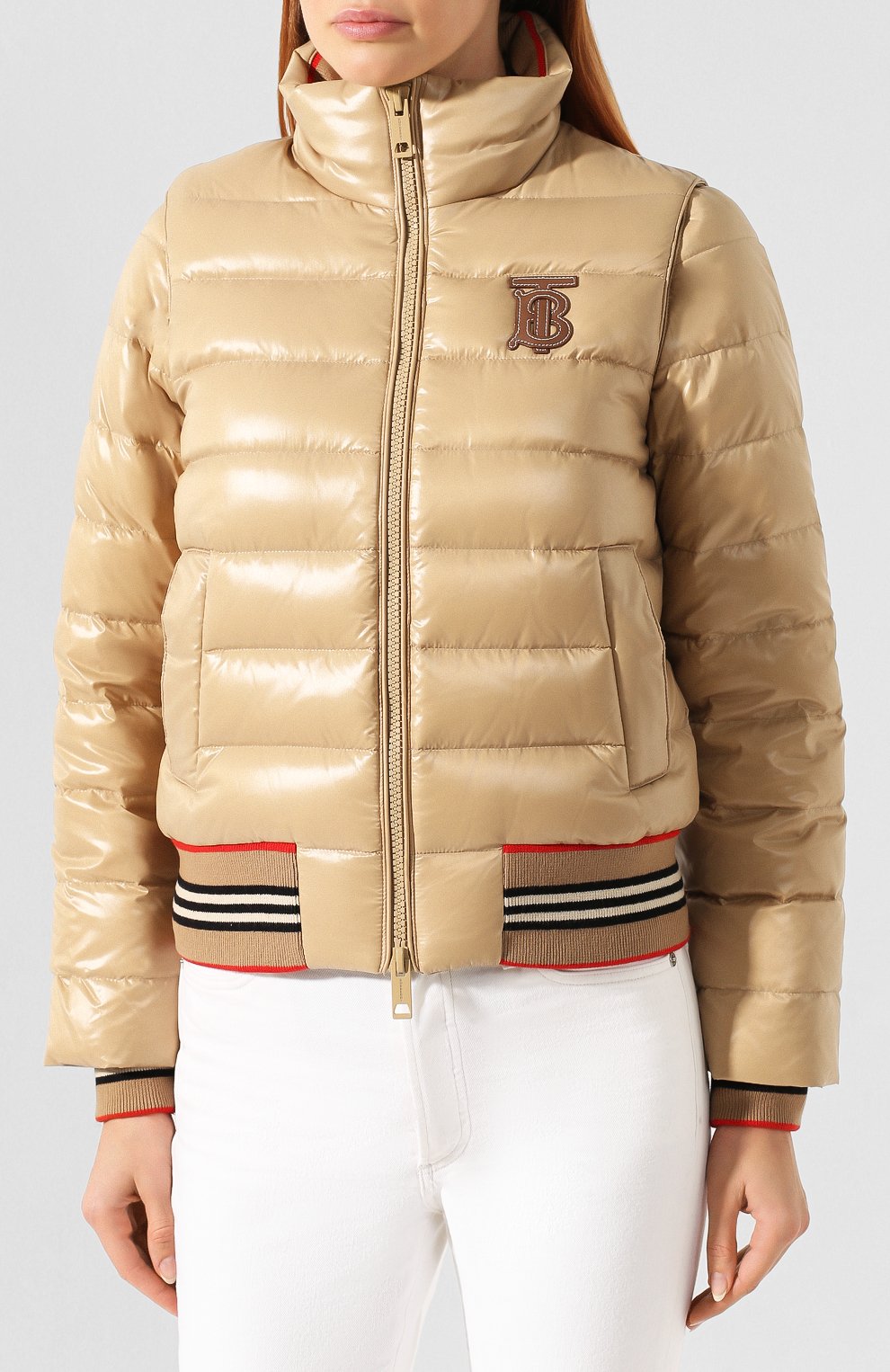 Пуховик BURBERRY бежевого цвета по цене 126000 руб., арт. 8017291, фото 3 Пуховик BURBERRY, арт. 8017291, фото 3