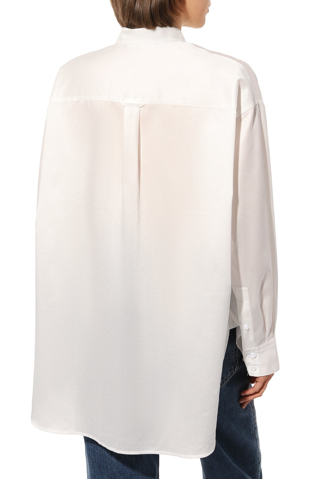 Хлопковая рубашка NOBLE&BRULEE белого цвета по цене 32000 руб., арт. NB10/160123/5, фото 4 Хлопковая рубашка NOBLE&BRULEE, арт. NB10/160123/5, фото 4