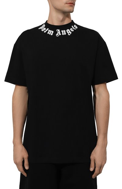 Хлопковая футболка PALM ANGELS, арт. PMAA001F24JER007, фото 3