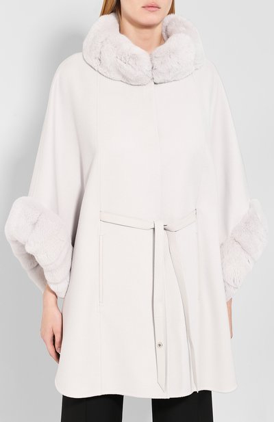 Кашемировая накидка LORO PIANA бежевого цвета по цене 1980000 руб., арт. FAG3754, фото 3 Кашемировая накидка LORO PIANA, арт. FAG3754, фото 3