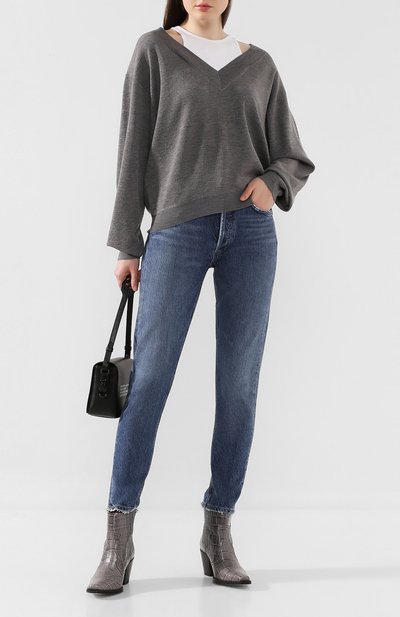 Шерстяной пуловер ALEXANDERWANG.T серого цвета по цене 29600 руб., арт. 4KC2191073, фото 2 Шерстяной пуловер ALEXANDERWANG.T, арт. 4KC2191073, фото 2