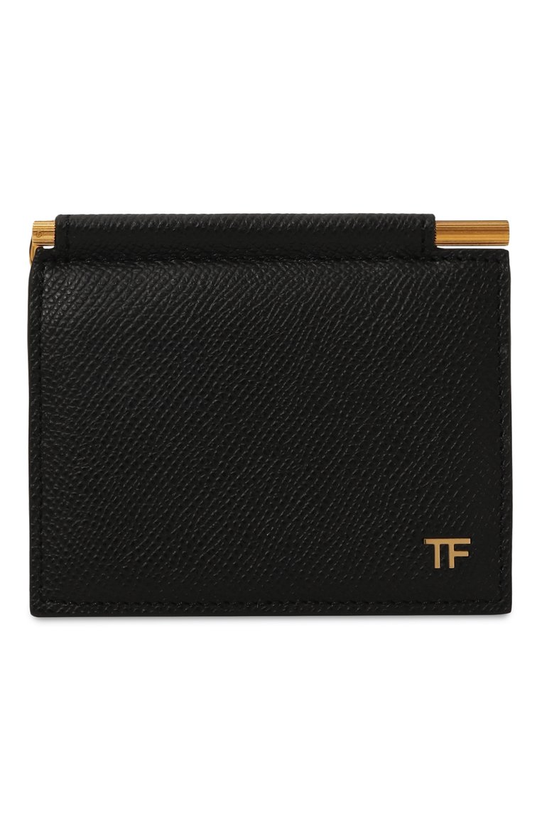 Мужской кожаный зажим для купюр TOM FORD черного цвета, арт. YM340/LCL081G | Фото 1 (Нос: Не проставлено; Материал: Натуральная кожа; Материал сплава: Проставлено)