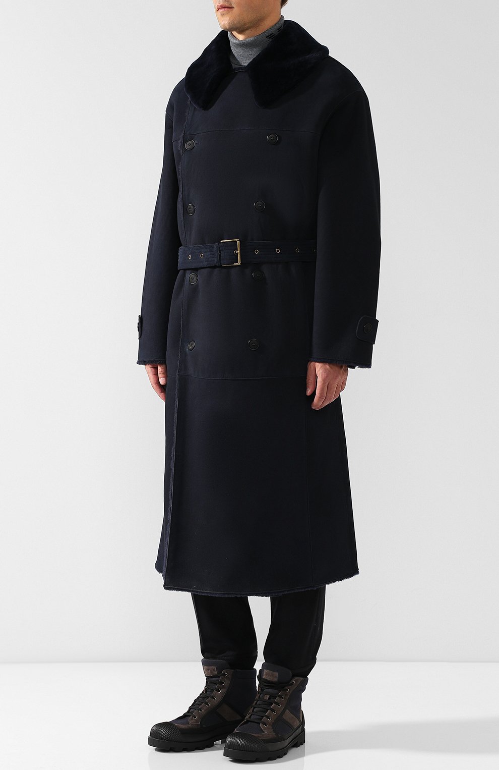 Двубортная дубленка с отложным воротником GIORGIO ARMANI, арт. 1SL02P/1SP26, фото 3