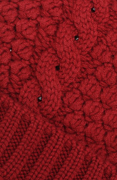 Кашемировая шапка anuuk фактурной вязки LORO PIANA бордового цвета по цене 63550 руб., арт. FAG4690, фото 3 Кашемировая шапка anuuk фактурной вязки LORO PIANA, арт. FAG4690, фото 3