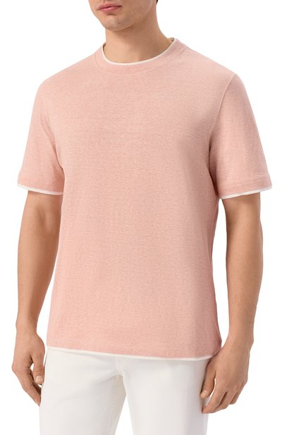 Футболка изо льна и хлопка BRUNELLO CUCINELLI, арт. MW8357427, фото 3