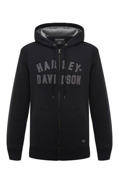 Мужской толстовка HARLEY-DAVIDSON черного цвета, арт. 96018-23VM | Фото 1 (Рукава: Длинные; Материал внешний: Синтетический материал, Хлопок; Длина (для топов): Стандартные; Стили: Гранж; Принт: С принтом; Мужское Кросс-КТ: Худи-одежда; Материал сплава: Проставлено; Драгоценные камни: Проставлено)