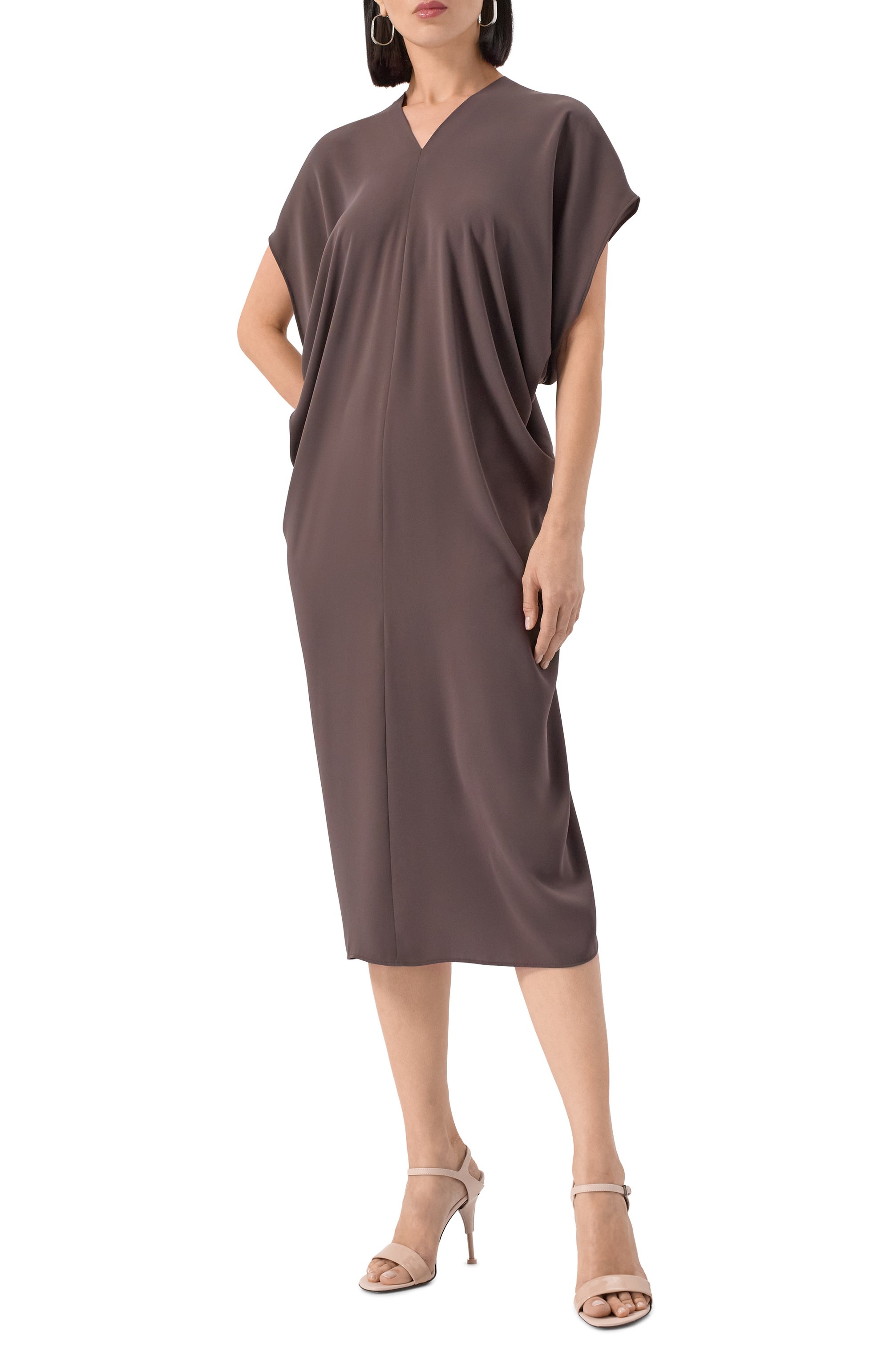 Платье MM6 коричневого цвета по цене 78200 руб., арт. S52CT0790/S43455, фото 2 Платье MM6, арт. S52CT0790/S43455, фото 2