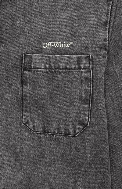Джинсовая рубашка OFF-WHITE темно-серого цвета по цене 30850 руб., арт. 0BYD001S26DEN001, фото 3 Джинсовая рубашка OFF-WHITE, арт. 0BYD001S26DEN001, фото 3
