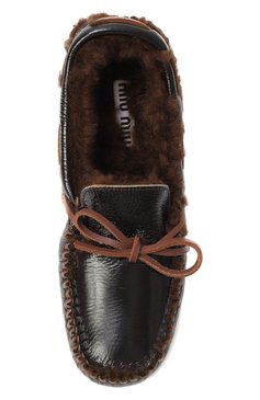 Кожаные топсайдеры MIU MIU, арт. 5DD020-3J7M-F0AT3, фото 4