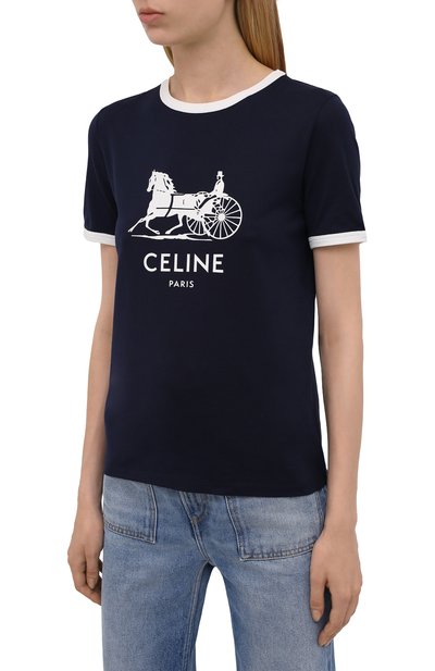 Хлопковая футболка CELINE, арт. 2X575501F, фото 3